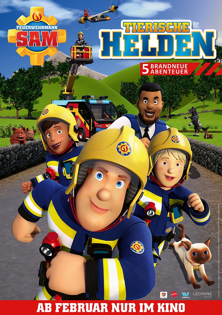 Filmplakat des Films Feuerwehrmann Sam - Tierische Helden